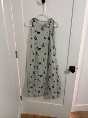 Belan.j Light Green Bear Print Sleep Sack
